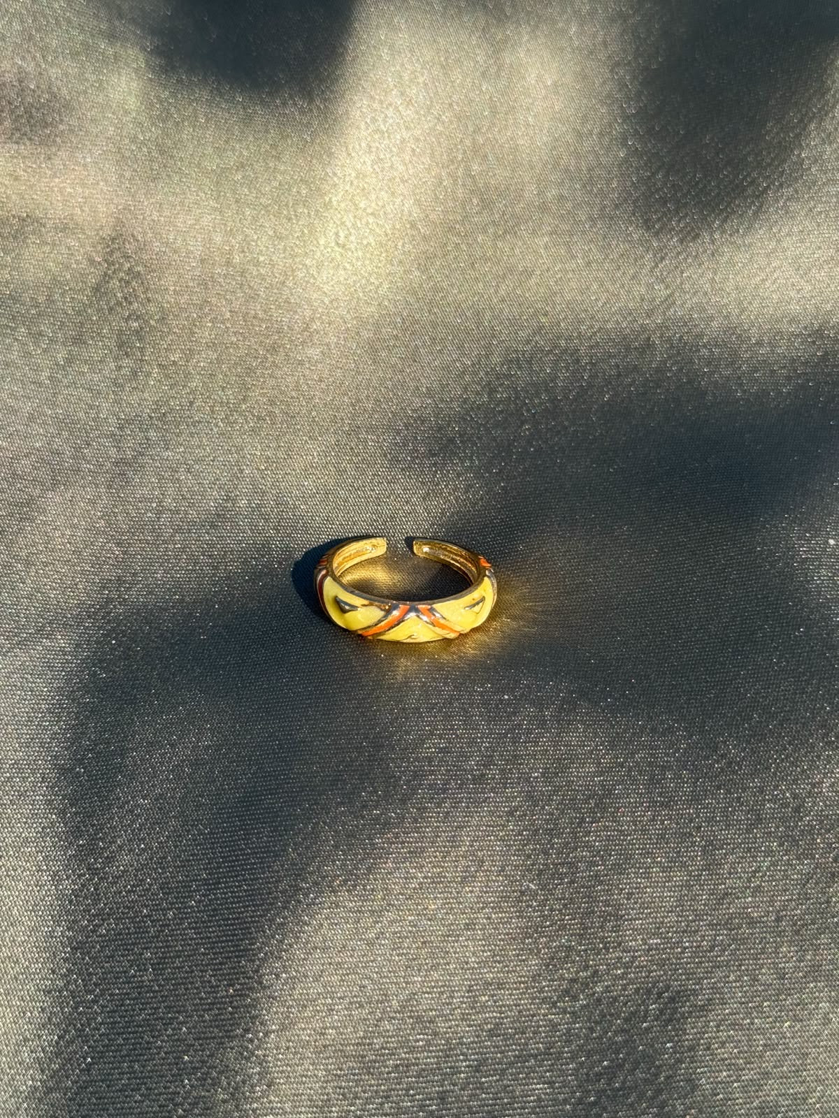 Anel Dourado Aço Inoxidável Amarelo