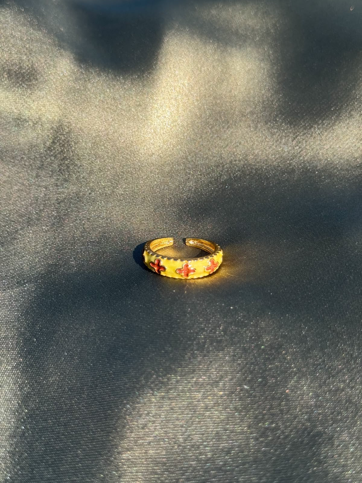 Anel Dourado Aço Inoxidável Amarelo