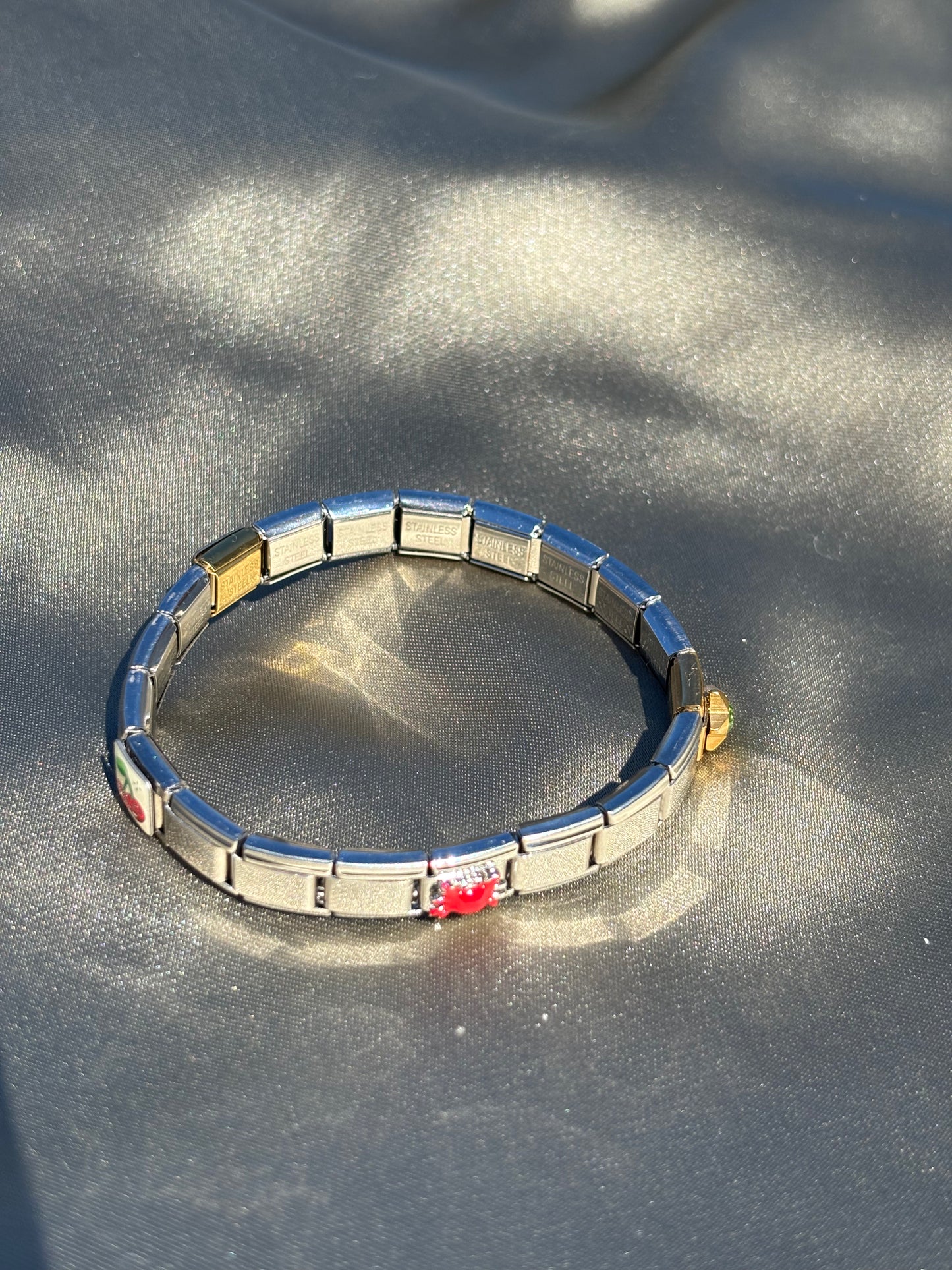 Pulseira Italian Charms Style Aço Inoxidável Personalizada
