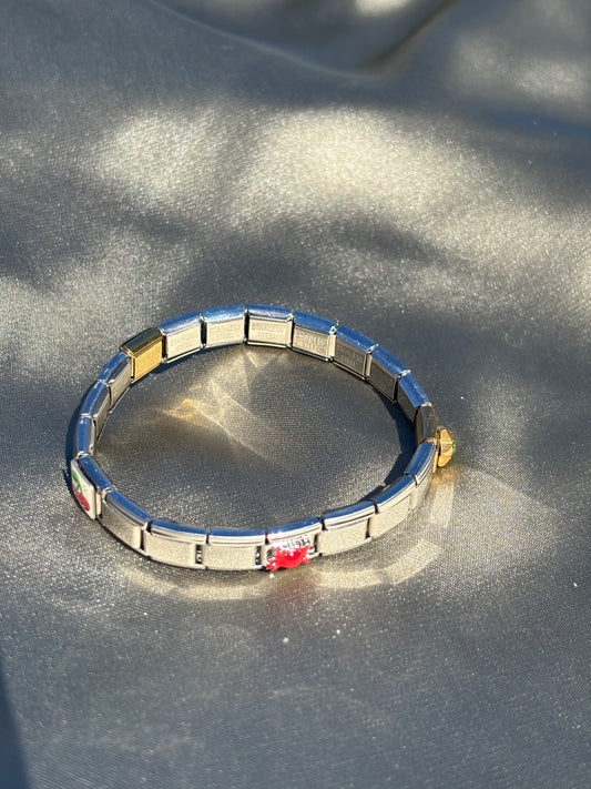 Pulseira Italian Charms Style Aço Inoxidável Personalizada
