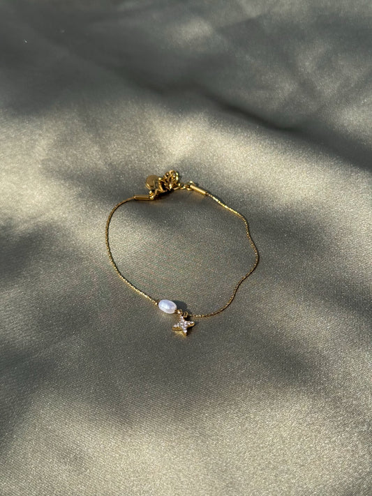 Pulseira Dourada Aço Inoxidável Elegante